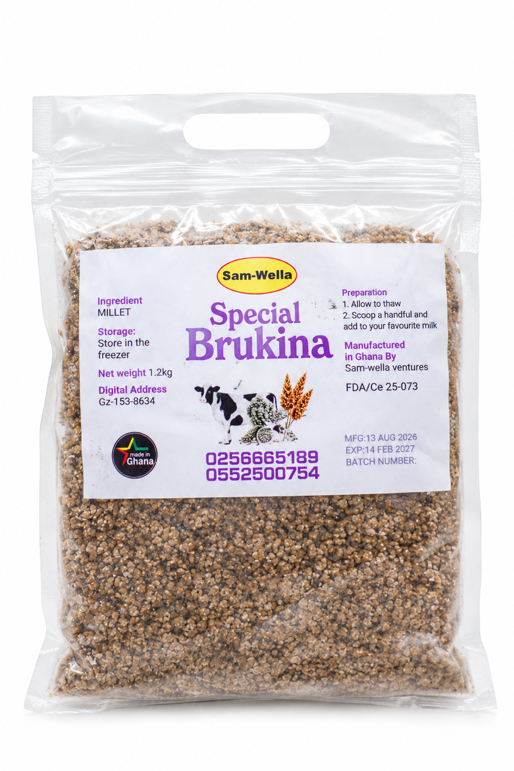 Steamed Millet - Brukina pearls 1.2kg