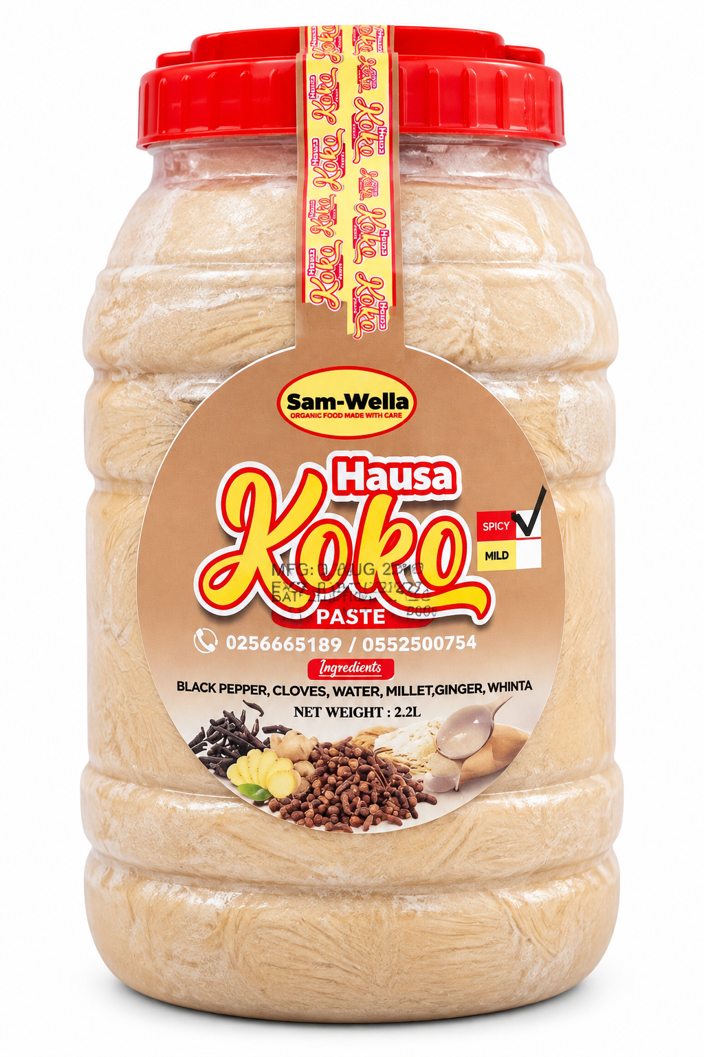 Millet Hausa Koko Paste [Spicy] - 2.2 Litre